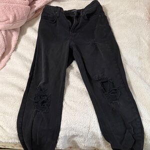 Wild Fable Black Ripped Straight Leg Jeans